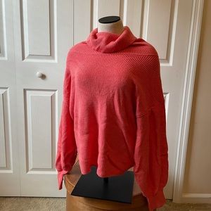 NWT: VICI Coral/Hot Pink Turtleneck Sweater